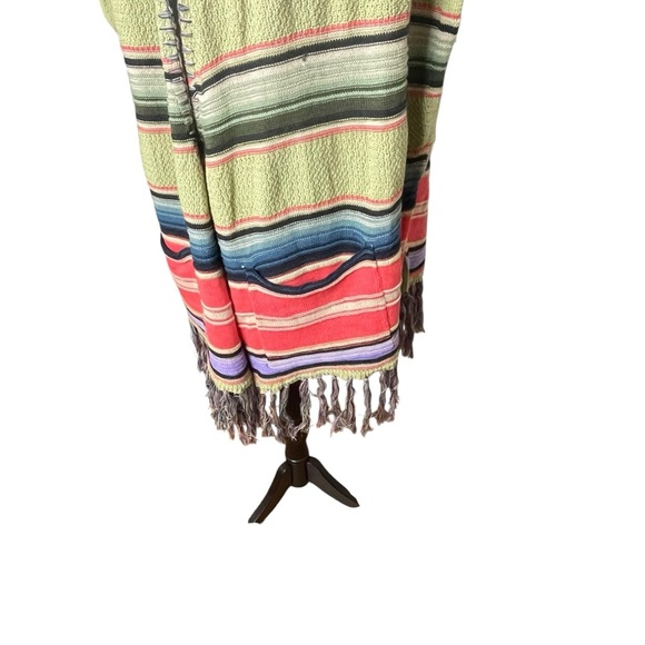 Anthropologie Moth Calexico Hooded Striped Poncho Sz XS - Picture 7 of 15